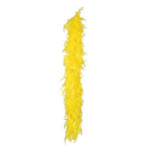Feather boa yellow 50g (180cm)