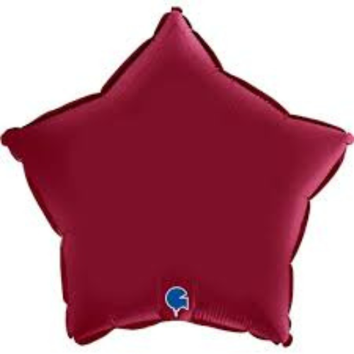 Foil balloon star 46 cm blue/cherry