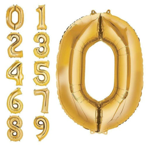 Gold foiled numbers 86cm